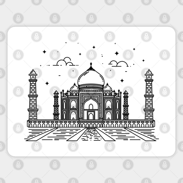 Taj Mahal Magnet by brographic